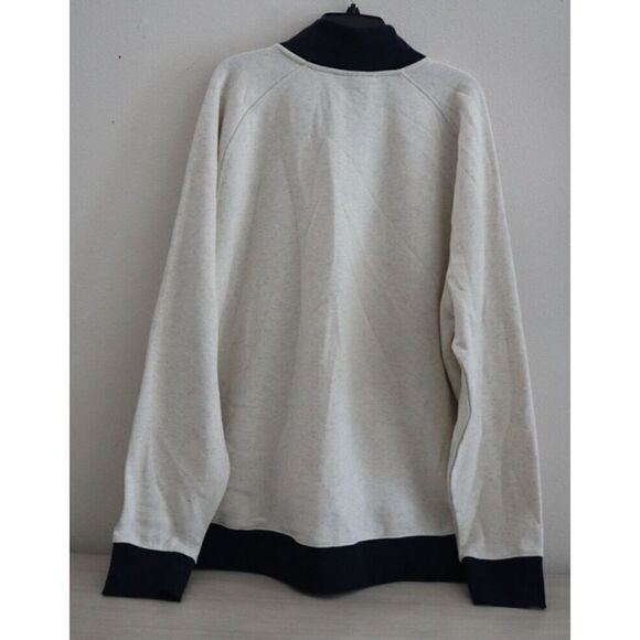 Perry Ellis America Men's Sz 2XL Antique White Heather 1/4 Zip Sweatshirt $90 - Picture 2 of 7